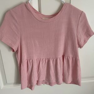 Pacsun pink peplum top